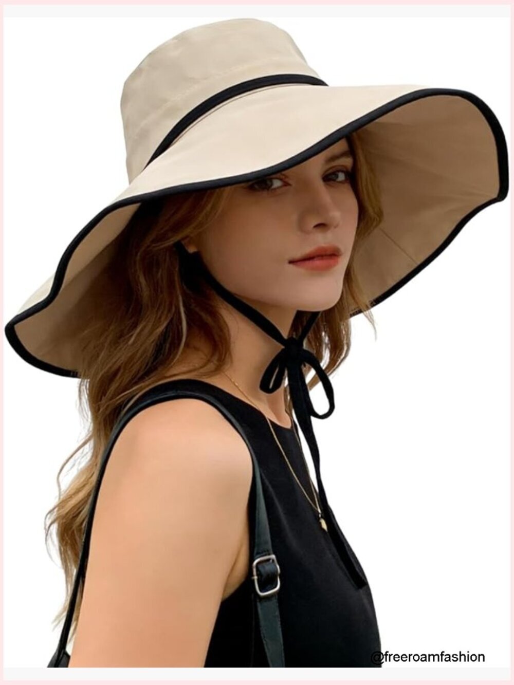 Wide Brim Sun Hat UPF 50+ Reversible Foldable Adjustable Chin Strap